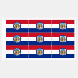 Patriotiska etiketter med flagga i Missouri-staten
