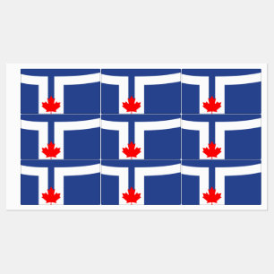 Patriotiska etiketter med flaggan från Toronto, Ka