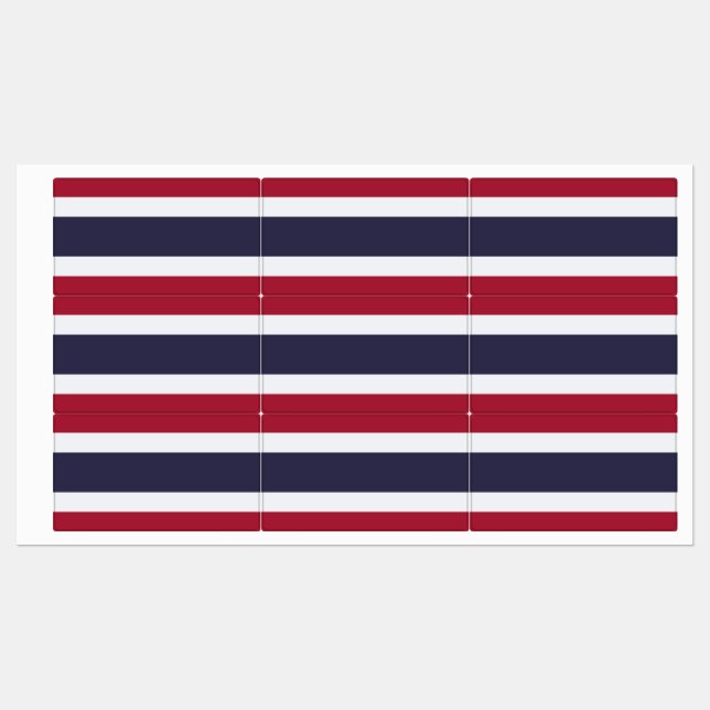 Patriotiska etiketter med Thailand flagga (Ark)