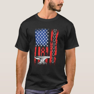 Patriotiska fartyg 4:e juli amerikanska Flagga Far T Shirt