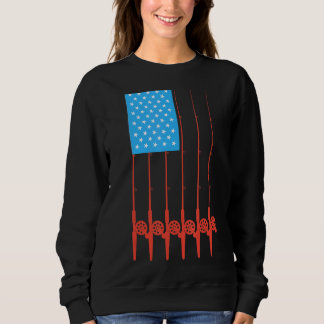 Patriotiska Flagga för fiske efter spö T Shirt