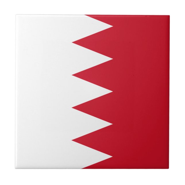 Patriotiska flaggan av Bahrain-plattor Kakelplatta (Framsidan)