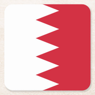Patriotiska flaggan av Bahrain Square pappers coas Underlägg Papper Kvadrat
