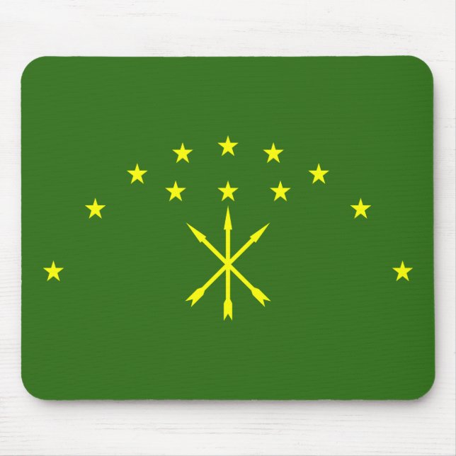Patriotiska flaggan för Adygea Musmatta (Framsidan)