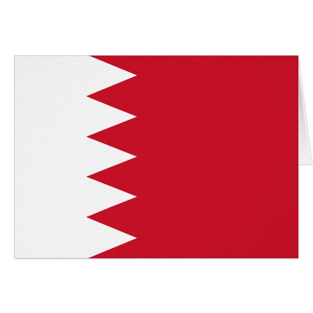 Patriotiska flaggan i Bahrain Hälsningskort (Framsidan Horizontal)
