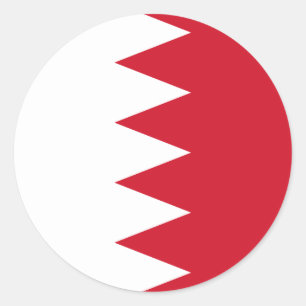 Patriotiska flaggan i Bahrain Runt Klistermärke