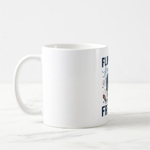 Patriotiska flip flops fyrverkeri frihet skjorta d kaffemugg