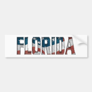 Patriotiska Florida på amerikansk flagga Bildekal