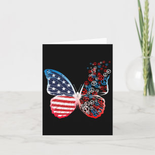 Patriotiska Fredstecken 4:e juli USA:s Flagga Kort