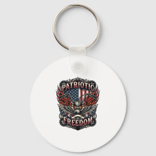 Patriotiska Frihetshandtag Biker Vägen Frihet Nyckelring