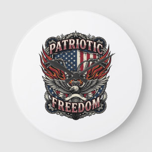Patriotiska Frihetshandtag Biker Vägen Frihet Pa Stor Klocka