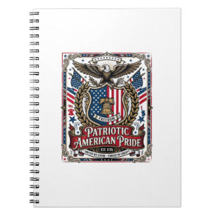 Patriotiska frihetssköld frihetsikoner & symboler  anteckningsbok