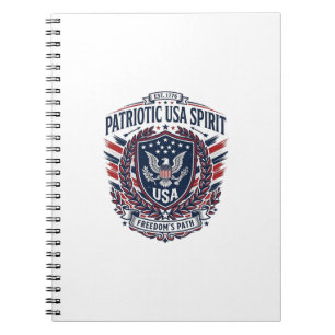 Patriotiska frihetssköld frihetsikoner & symboler  anteckningsbok