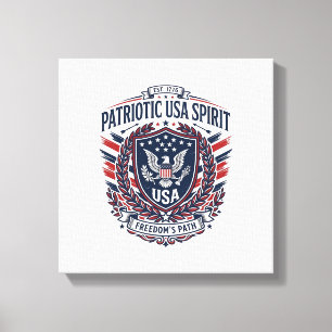 Patriotiska Frihetssköld Frihetsikoner & Symboler Canvastryck