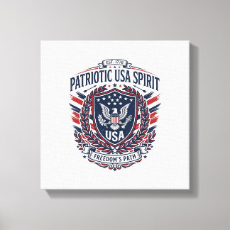 Patriotiska Frihetssköld Frihetsikoner & Symboler  Canvastryck