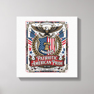 Patriotiska frihetssköld frihetsikoner & symboler  canvastryck