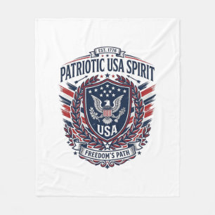 Patriotiska Frihetssköld Frihetsikoner & Symboler  Fleecefilt