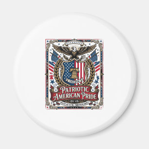 Patriotiska frihetssköld frihetsikoner & symboler magnet