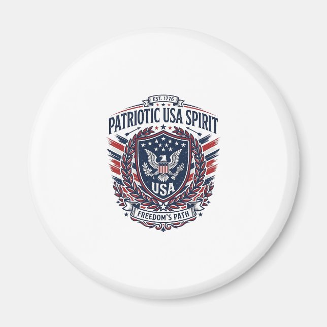 Patriotiska Frihetssköld Frihetsikoner & Symboler  Magnet (Framsidan)