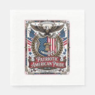 Patriotiska frihetssköld frihetsikoner & symboler pappersservett