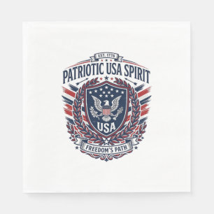 Patriotiska Frihetssköld Frihetsikoner & Symboler  Pappersservett