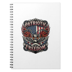 Patriotiska Frihetsstyre Biker Vägen Frihet Anteckningsbok