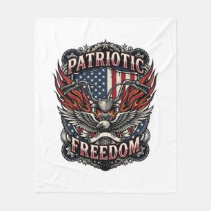 Patriotiska Frihetsstyre Biker Vägen Frihet Fleecefilt