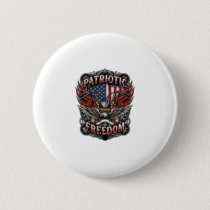 Patriotiska Frihetsstyre Biker Vägen Frihet Knapp