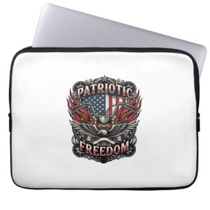 Patriotiska Frihetsstyre Biker Vägen Frihet Laptop Fodral