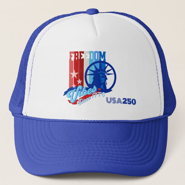 Patriotiska frihetsvibbar USA 250  Keps (Framsida)