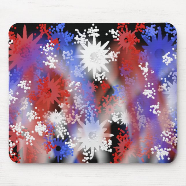 Patriotiska fyrverkerier Mousepad Musmatta (Framsidan)