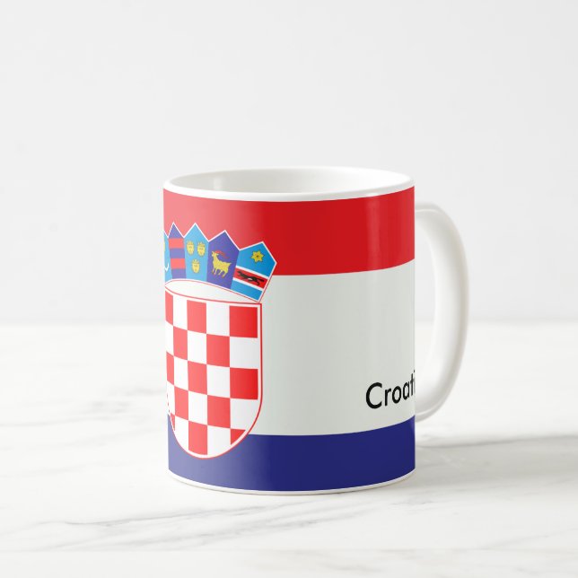 Patriotiska gåvor för kroatisk medborgareflagga kaffemugg (Framsida höger)