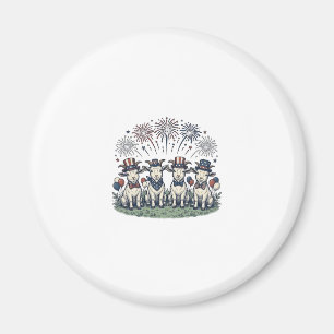 Patriotiska Getter Fyrverkerier Vintage T-Shirt De Magnet