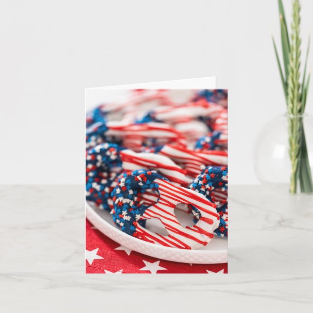 Patriotiska godis tack kort (Framsida)