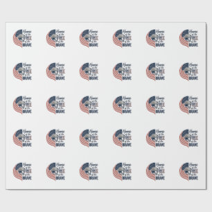 Patriotiska hem för de fria modiga hjälm tröja_1 presentpapper