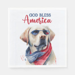 Patriotiska Hund-Labbet Pappersservett
