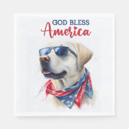 Patriotiska Hund-Labbet Pappersservett