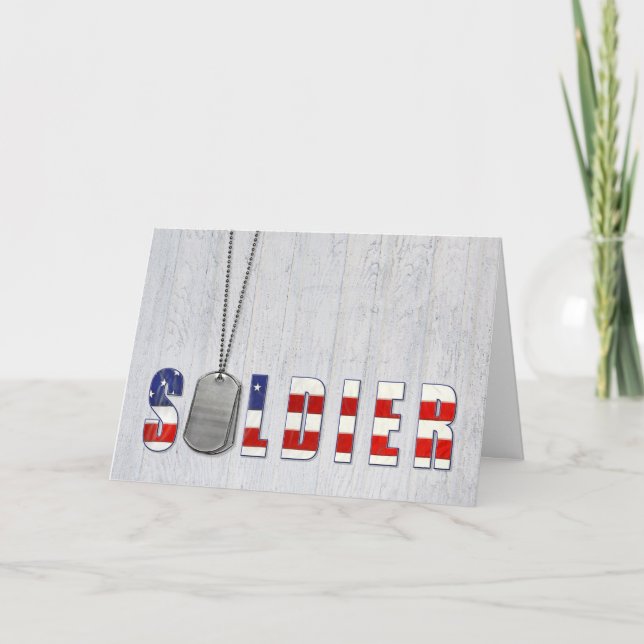 Patriotiska Hundbrickor Tack Kort (Framsida)