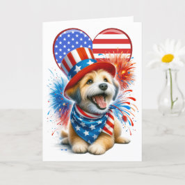 Patriotiska Hundkortet Kort