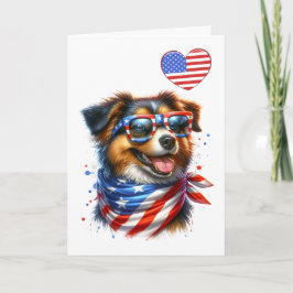 Patriotiska Hundkortet Kort