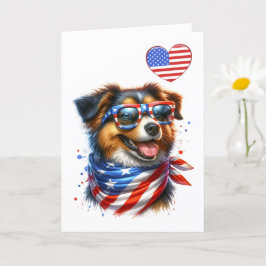 Patriotiska Hundkortet Kort