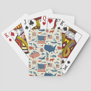 Patriotiska ikoner - Frihetsgudinnan, Flagga (3) Casinokort