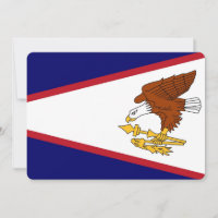 Patriotiska inbjudningar med Amerikanska Samoas fl