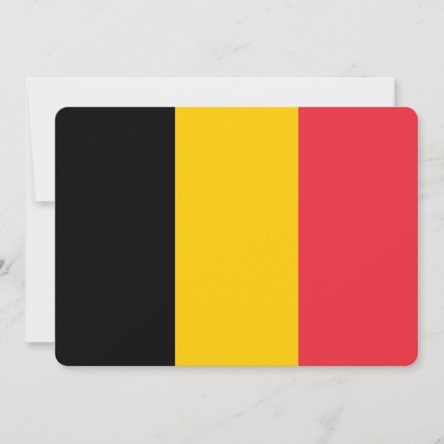 Patriotiska inbjudningar med Belgiens flagga (Framsida)