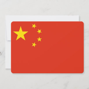 Patriotiska inbjudningar med China Flagga
