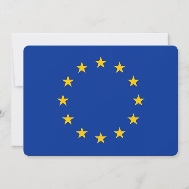 Patriotiska inbjudningar med Europeiska unionens f (Framsida)