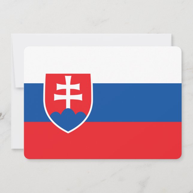 Patriotiska inbjudningar med Slovakiens flagga (Framsida)