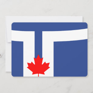 Patriotiska inbjudningar med Torontos flagga