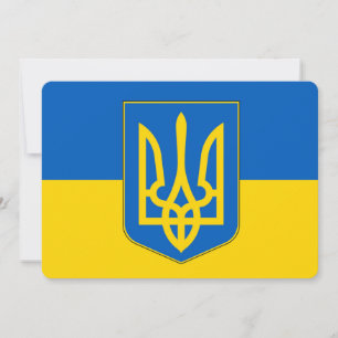 Patriotiska inbjudningar med Ukrainas flagga