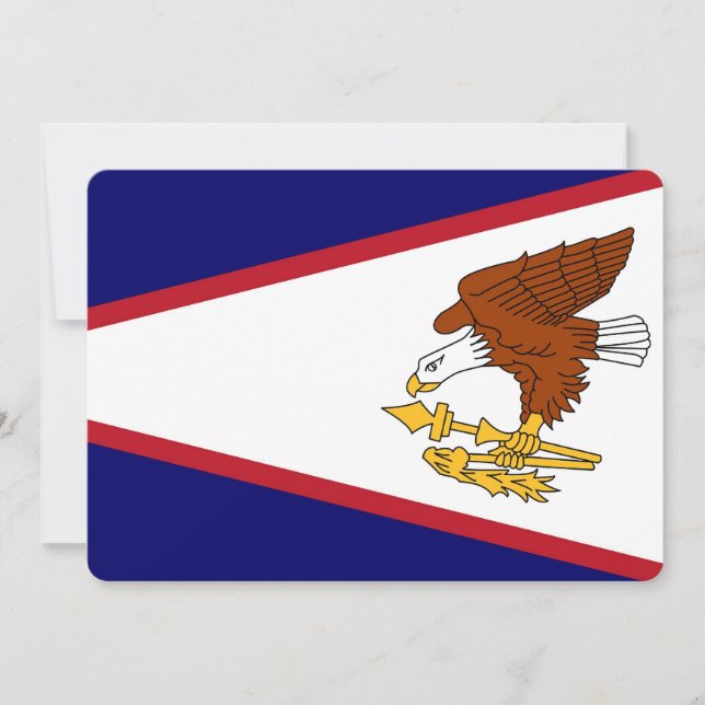 Patriotiska inbjudningar till amerikanska Samoas F (Framsida)